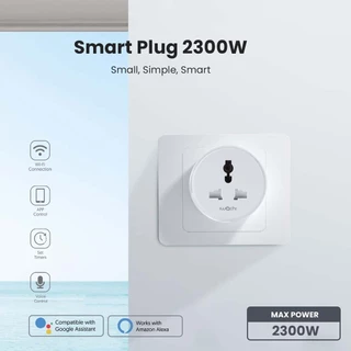 ปลั๊กไวไฟ Smart Socket สมาร์ทปลั๊กไฟ 10A/2300W ปลั๊กไฟ wifi การควบคุมระยะไกล สั่งงานด้วยเสียง