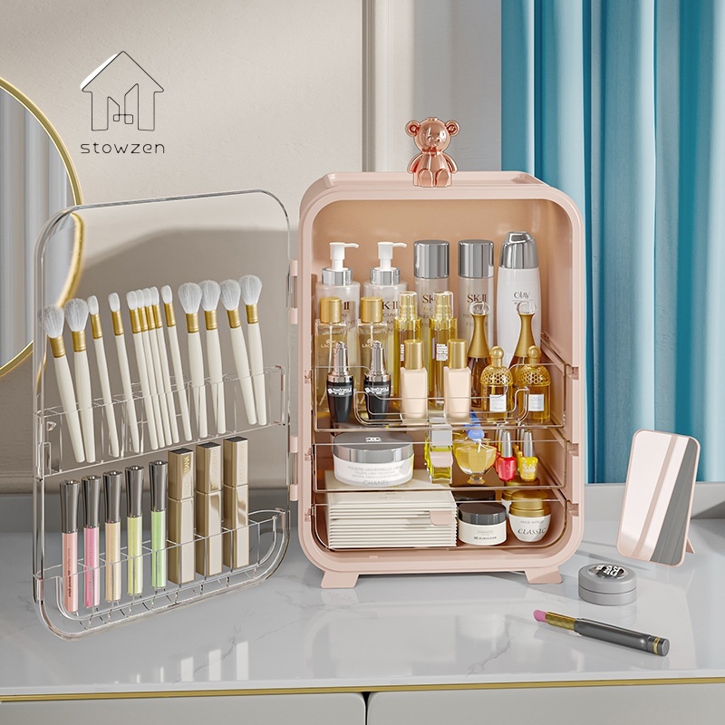 JIVARA กล่องเก็บเครื่องสำอาง กล่องเก็บสกินแคร์ กันน้ำ กันความชื้น กันฝุ่น มีลิ้นชัก กล่องเครื่องส