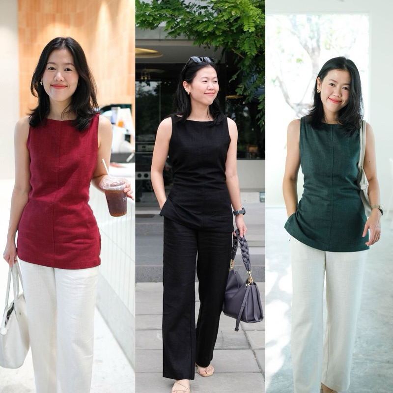 Hemper - คอปาดแขนกุด ตัวยาว