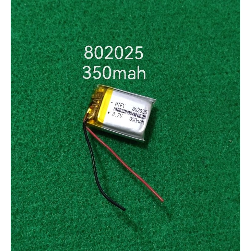 แบตเตอรี่3.7v 350mah มีวงจรbmsในตัว802025