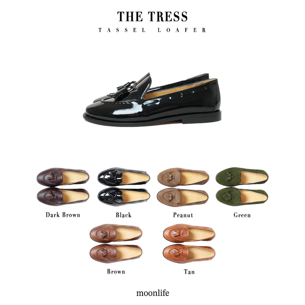 Moonlife The Tress รองเท้าหนังแท้ โลฟเฟอร์