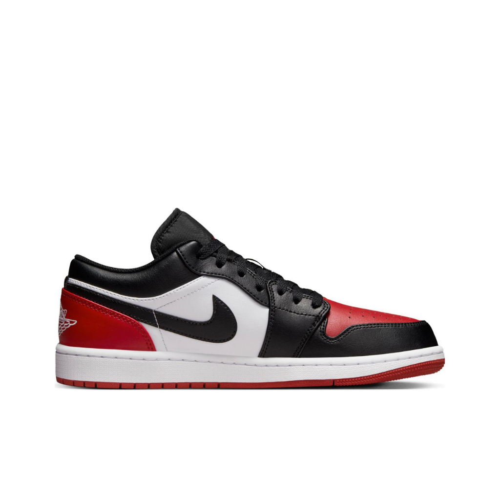 【100% original💯%】Jordan Air Jordan 1 Low "bred toe" Sneakers รองเท้าผ้าใบผู้ชาย(จัดส่งที่รวดเร็ว)