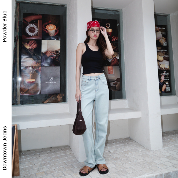 MERMAIDSTUDIO - DOWNTOWN JEANS ยีนส์นุ่มยืดทรงกระบอกตรง