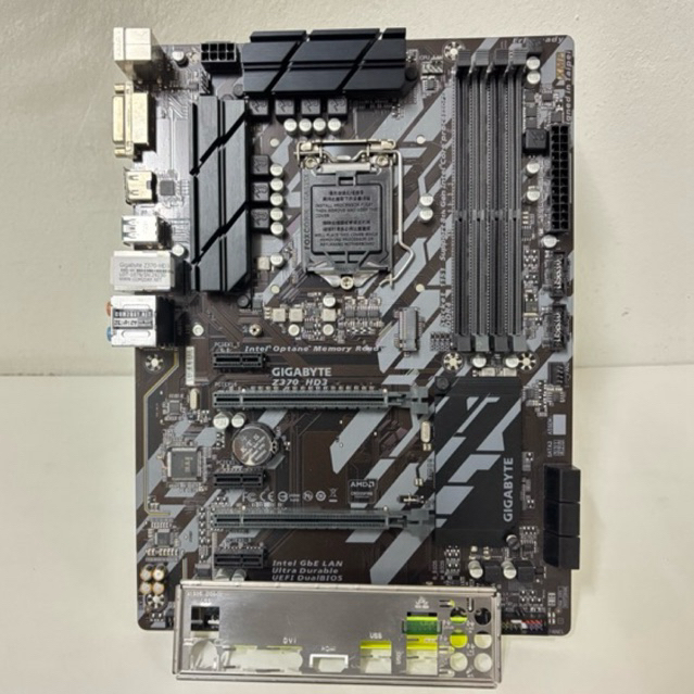 1151V2 Gigabyte Z370 HD3 M.2 NVME พร้อมฝาหลัง