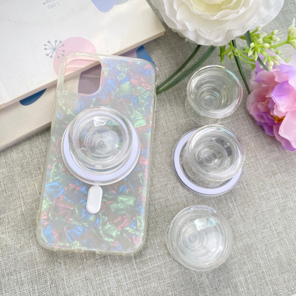 Griptok DIY กริ๊บต๊อกนูน กริ๊บต๊อกครึ่งวงกลม แบบฐานแม่เหล็ก แบบกาว สามารถนำไปตกแต่งเพิ่มเติมได้