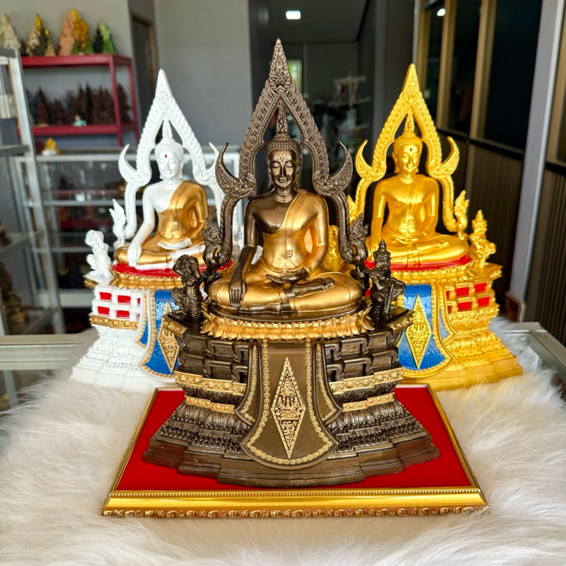 พระพุทธชินราช แร่เหล็กน้ำพี้ หน้าตัก5นิ้ว แถมฟรีฐานรอง