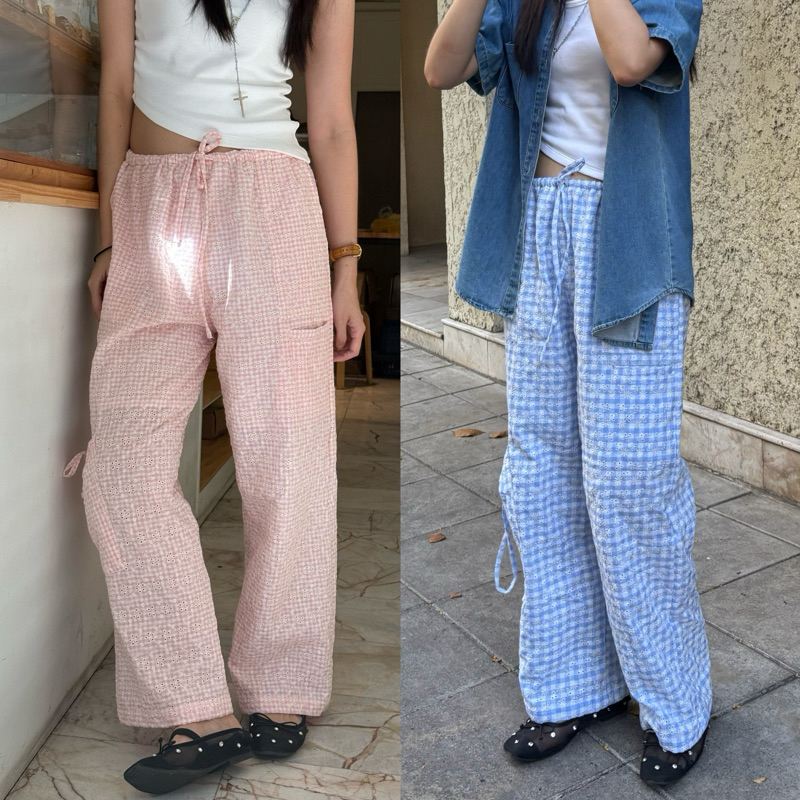 HANA CARGO PANTS🪻 กางเกงคาโก้ลายดอก (beamed.bkk)