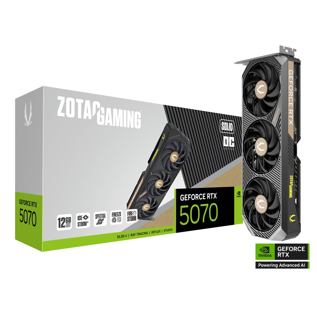 ZOTAC GAMING (การ์ดจอ) GeForce RTX 5070 SOLID OC - 12GB GDDR7
