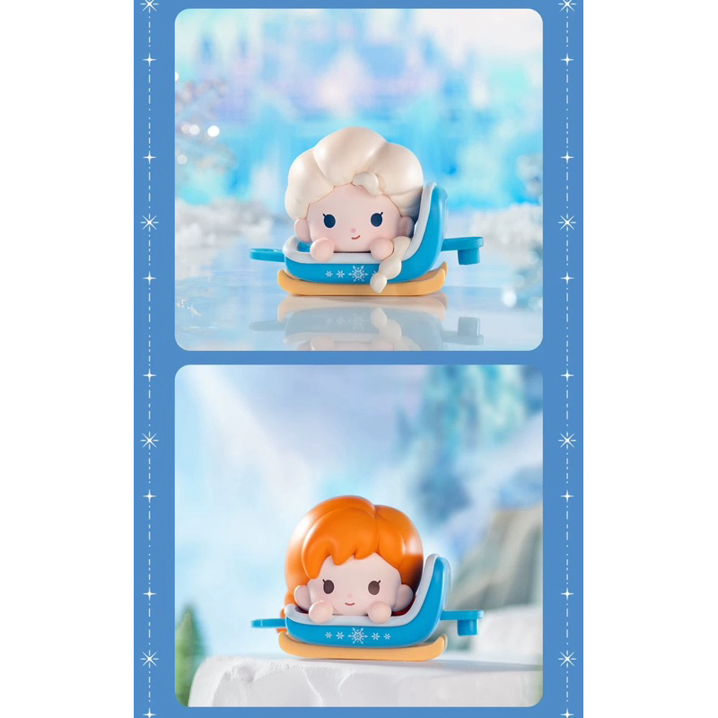 (Live/วีดิโอลด100฿) กล่องสุ่มบีน(1จุ่มมี2จิ๋ว)❄️⛄️  Frozen Sled Series Blind Box บีน Frozen Disney