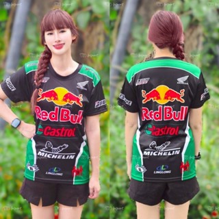 เสื้อยืดกีฬาแขนสั้น พิมพ์ลาย Red Bull V.2 เนื้อผ้าไมโคร ใส่ไ…