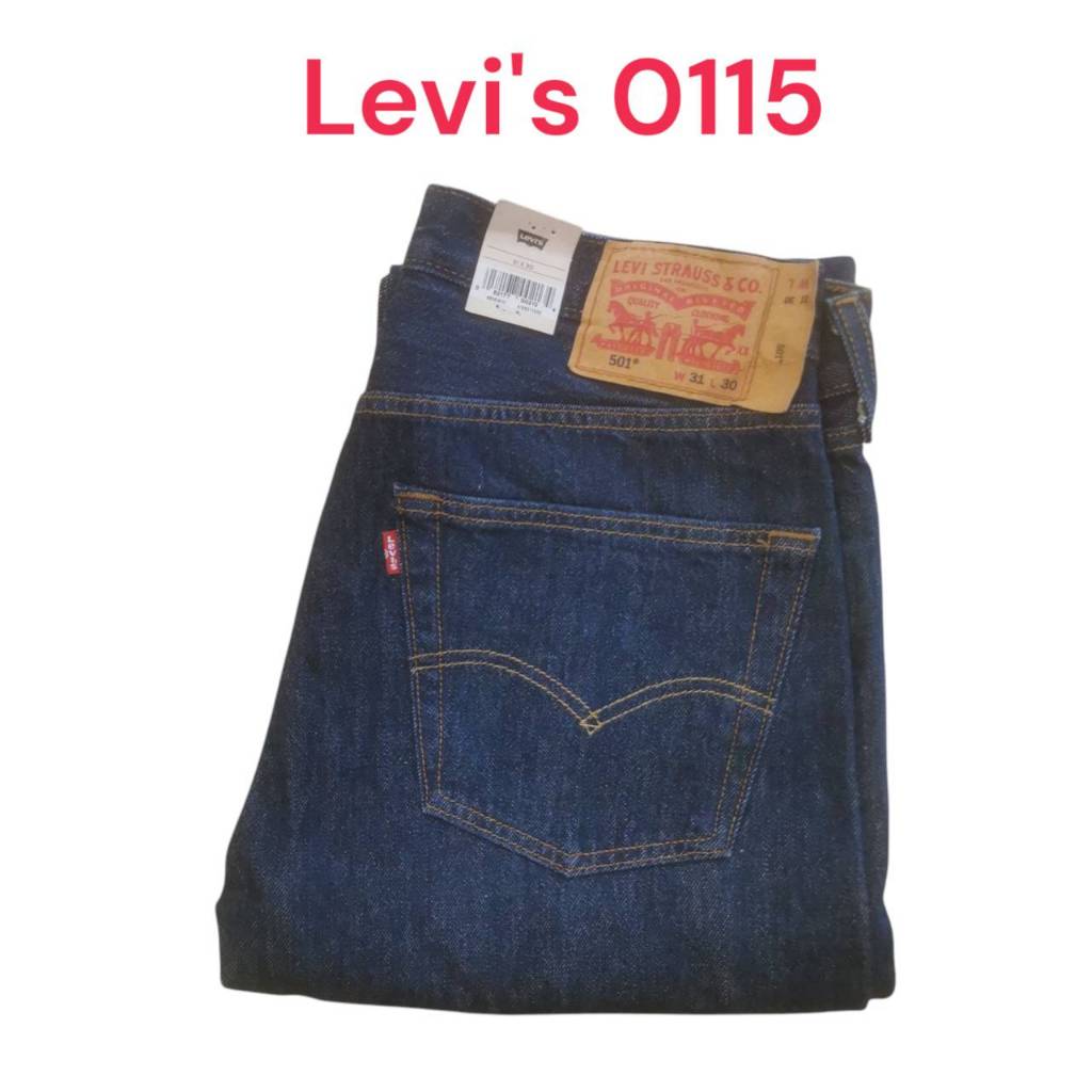 กางเกงยีนส์ Levi's 501 กางเกงผู้ชาย รหัสผ้า0115 Original Jeans ทรงคลาสสิค สุินค้านำเข้าจาก USA  ยีนส