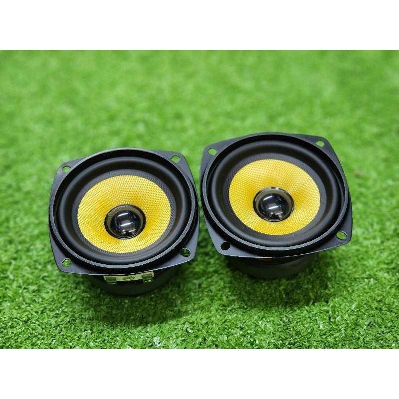 ลำโพง3นิ้ว (หน้าเหลือง) ออร่า ลำโพง3นิ้ว diy AURA 4โอมห์ 10วัตร อุปกรณ์บลูทูธdiy ลำโพงdiy
