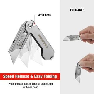 WORKPRO W011043A Utility Knife มีดเนกประสงค์ ยูทิลิตี้ พับได้ เปลี่ยนใบได้ (สินค้ามีหลายตัวเลือก)