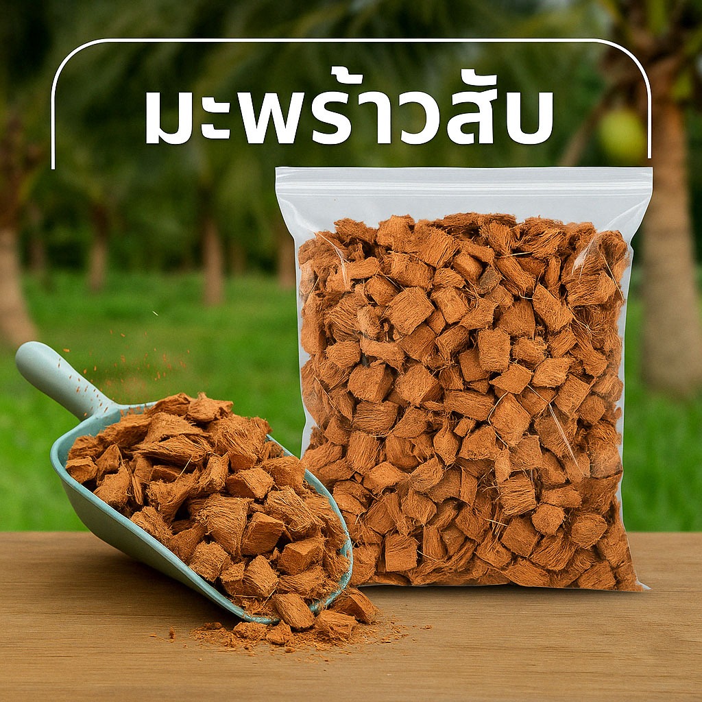 (2ถุง50)(ส่งฟรีทักแชท)มะพร้าวสับ กาบมะพร้าวสับ 1KG. รองก้นหลุม ก้นกระถาง ผสมดินปลูก เพิ่มตวามร่วนซุย เพิ่มช่องว่างในดิน