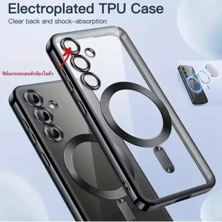 เคสชาร์จไร้สาย สำหรับ Samsung A57 A07 A17 A56 A36 A26 A16 A05 A06 A05S A14 A25 A15 A55 A35 A54 S24FE S23FEเคสใสแม่เหล็ก