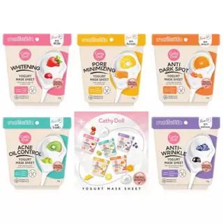 มาร์คหน้า เคที่ดอลล์ Yogurt Cathy Doll โยเกิร์ตมาสก์ชีท และ แผ่นมาส์กหน้า Cathy Doll Sweety Recipe Mask Sheet 25g