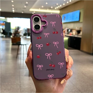 เชอร์รี่สดโบว์คอนท์ซอฟท์ เคสVIVO Y20 Y20s Y12s Y12A Y15s Y15A Y01 Y21 Y21T T1X Y33S Y33T Y17s Y28 Y16 Y02s Y56 Y91C Y1s