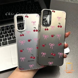 เชอร์รี่สดโบว์คอนท์ซอฟท์ เคสVIVO Y20 Y20s Y12s Y12A Y15s Y15A Y01 Y21 Y21T T1X Y33S Y33T Y17s Y28 Y16 Y02s Y56 Y91C Y1s