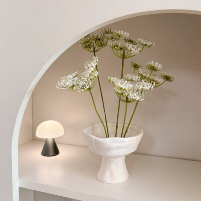 GingerRoot(แจกันเซรามิกพร้อมดอกไม้ประดิษฐ์)