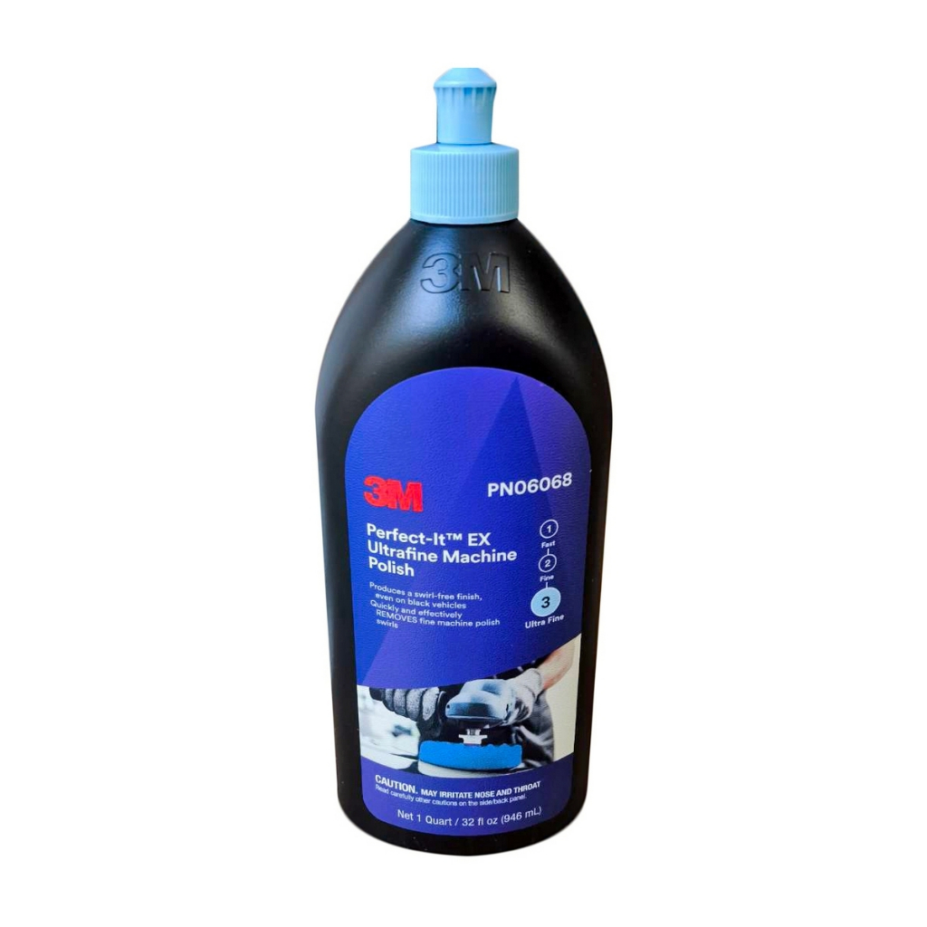 น้ำยาขัดเงา #3 ฝาฟ้า 946 มล. 3M PERFECT-IT 06068 เหมาะสำหรับรถสีเข้ม
