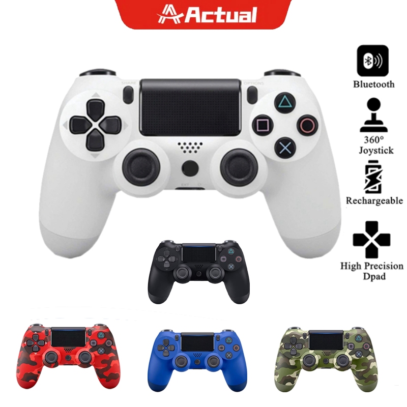 Actual P4 จอยสติ๊กเกมไร้สาย จอยสติ๊กควบคุมบลูทูธ For PS4/PC/IOS/Android GEN2