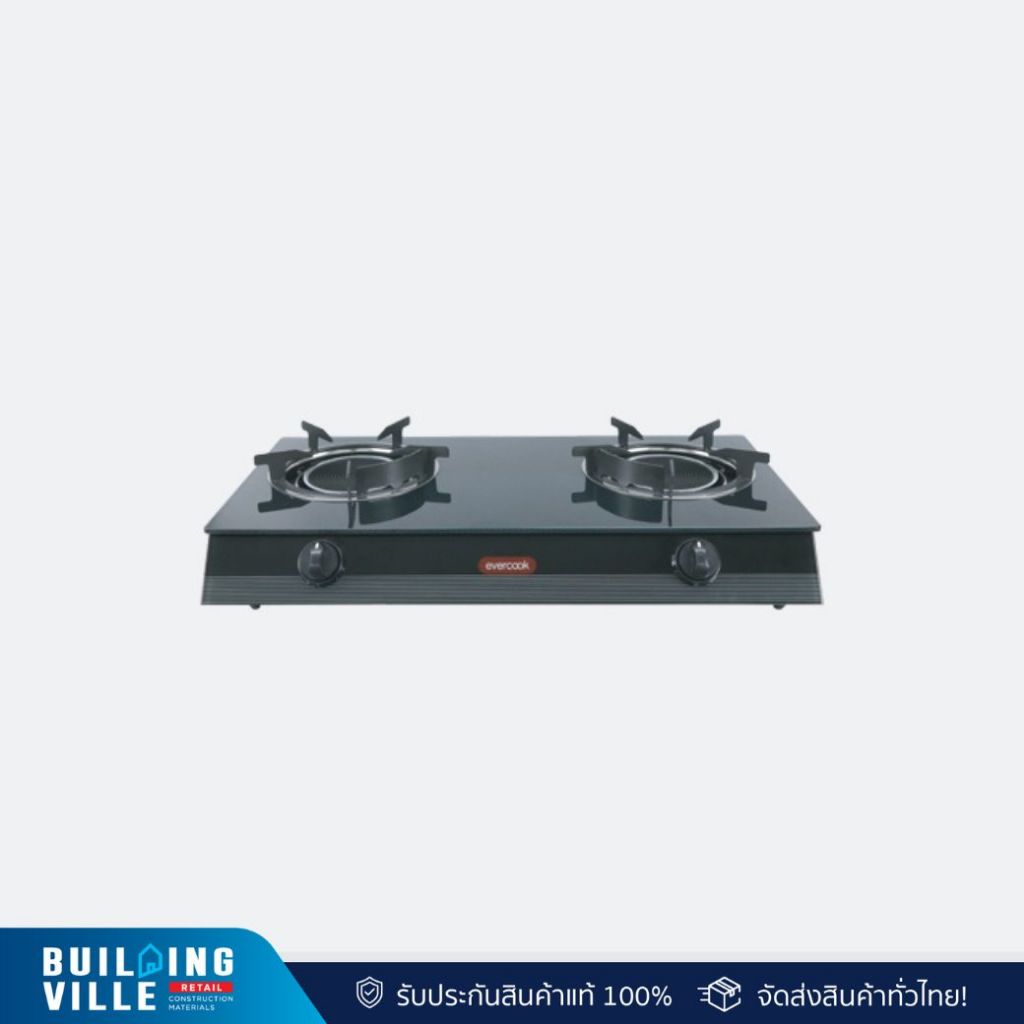 EVE เตาแก๊ส 2 หัว เตาแก๊สตั้งโต๊ะ เตาแก๊สอินฟาเรด GS70-2IR/3DG + (evercook)