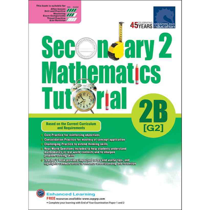 Global Education แบบฝึกหัดคณิตศาสตร์สำหรับม.2 Secondary 2 Mathematics Tutorial 2B [G2]