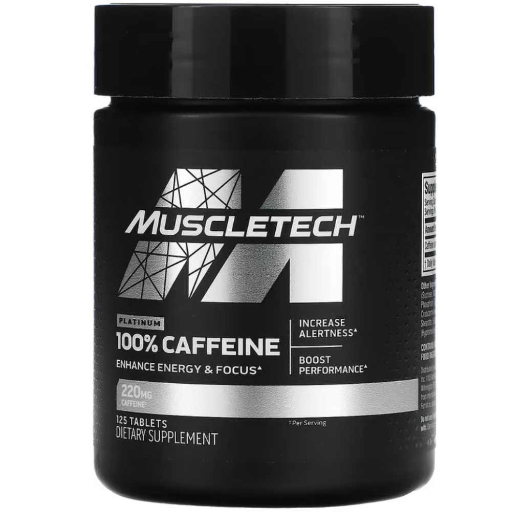 MuscleTech, Platinum 100% Caffeine, 220 mg, 125 Tablets