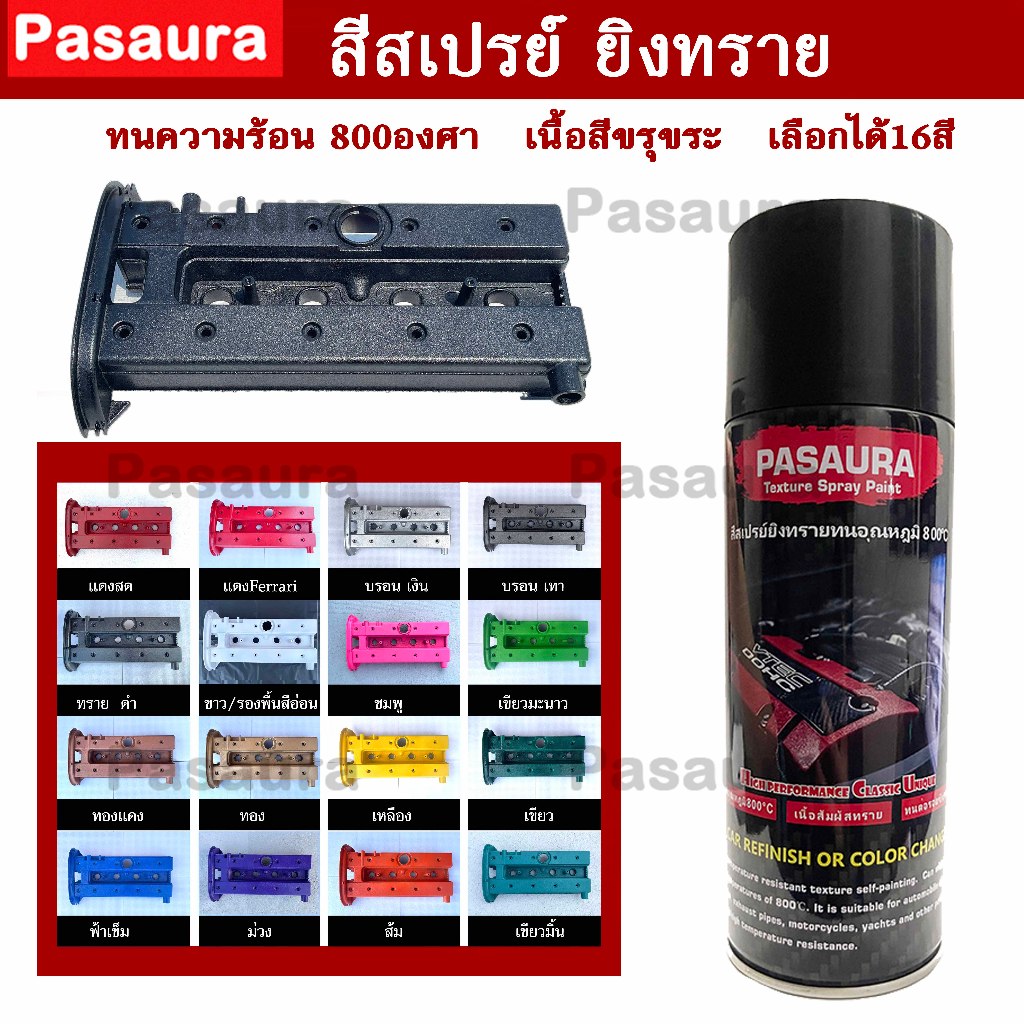 ( มีหลายสี ) สีสเปรย์ยิงทรายTexture Station Paint  สียิงทราย สีพ่นทราย ผิวขรุขระ ทนความร้อน พ่นชิ้นส่วนที่ต้องทนความร้อน