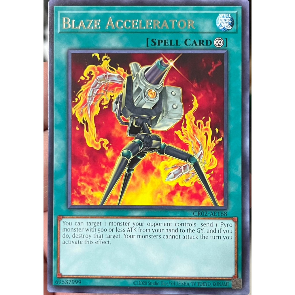 Yugioh Asia-Eng [CR02-AE168] Blaze Accelerator (Rare) การ์ดยูกิแท้ถูกลิขสิทธิ์