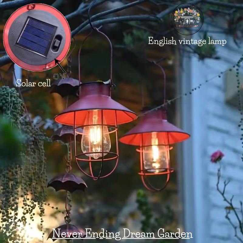 โคมไฟโซลาร์เซลล์วินเทจ Vintage solar cell lamp