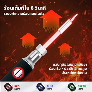 TASKTOOL หัวแร้งบัดกรี หัวแร้งบัดกรีแบบ USB 3 ระดับอุณหภูมิ หัวแร้งพลังสูง ชุดหัวแร้งบัดกรี5โวลต์8วัตต์ คุณภาพเกรด AAA