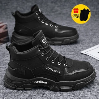 [COD Free Socks] รองเท้าผู้ชาย ทรงสูง ฤดูใบไม้ผลิ 2026 มาใหม่ เหมาะสำหรับชุดทำงาน กันลม เหมาะสำหรับกิจกรรมกลางแจ้งและปีน