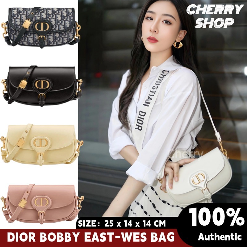 🍒ดิออร์ DIOR BOBBY EAST-WEST🍒ของผู้หญิง กระเป๋าสะพายข้าง