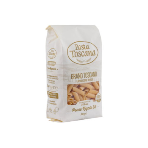 พาสต้าเพนเนริกาเต้ 500 กรัม – Pasta Toscana – ข้าวสาลีอิตาลี 100%