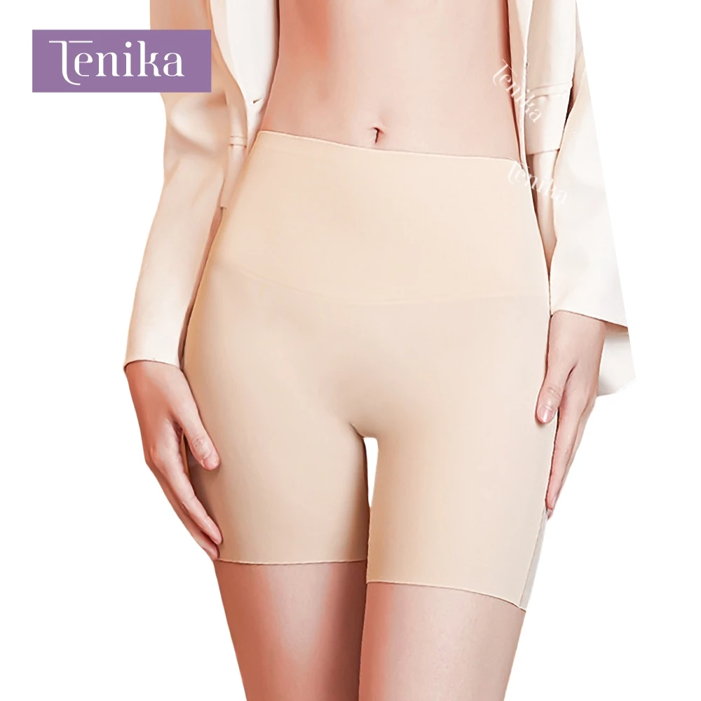 TENIKA เอวกลางกางเกงซับในไร้ขอบ กันโป๊ ซับในขาสั้น สัมผัสนุ่มยืดสบาย Plus Size（M-XXL）
