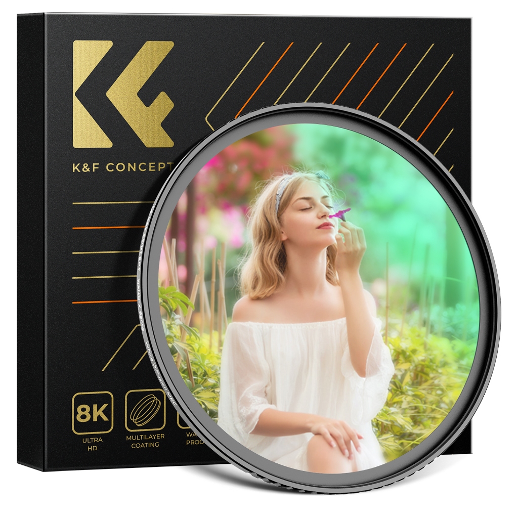 K&F CONCEPT 49mm Black Soft 1/4 Filter Camera 1/8 Black soft Filter 49mm White Soft Filter