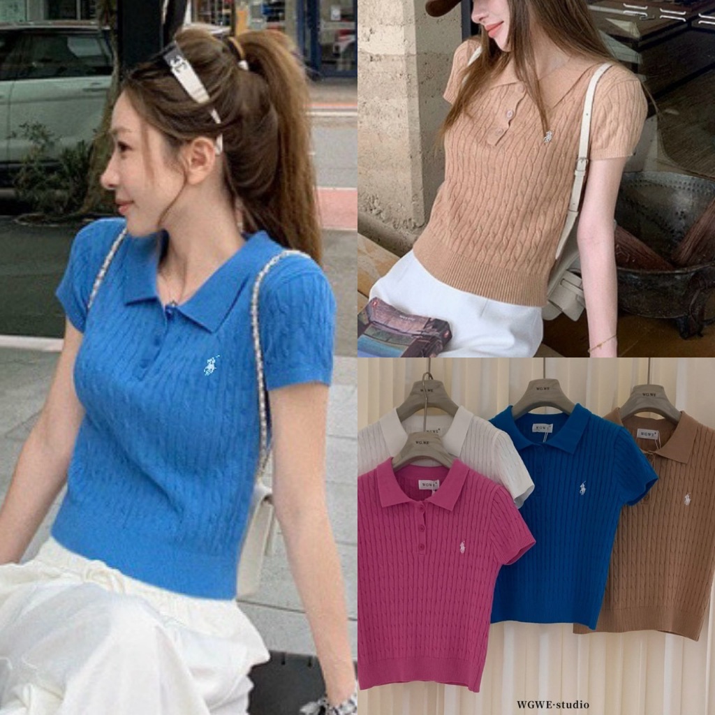 🧡🧵 🇰🇷 W5147 เสื้อไหมพรมทอ เนื้อแน่น แขนกุด งานทอสวยเลยนะคะ  งานสวย ทรงน่ารัก แฟชั่นเกาหลี TAG WG.WE 🧵🧡