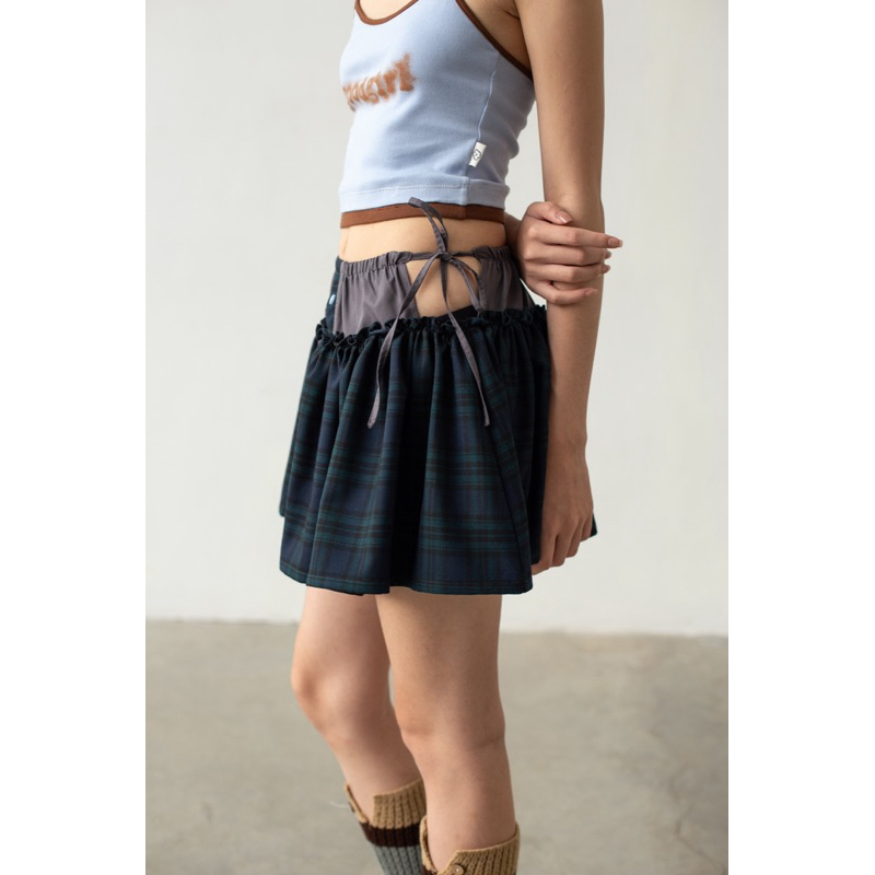 BALLADS GRUNGE GIRL MINI SKIRT กระโปรงสั้นรูดระบาย - รูปที่ 6