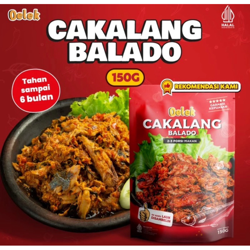Indonesia Cakalang Balado Oelek 90 gram / Skipjack Tuna Stir Fried with Chilli