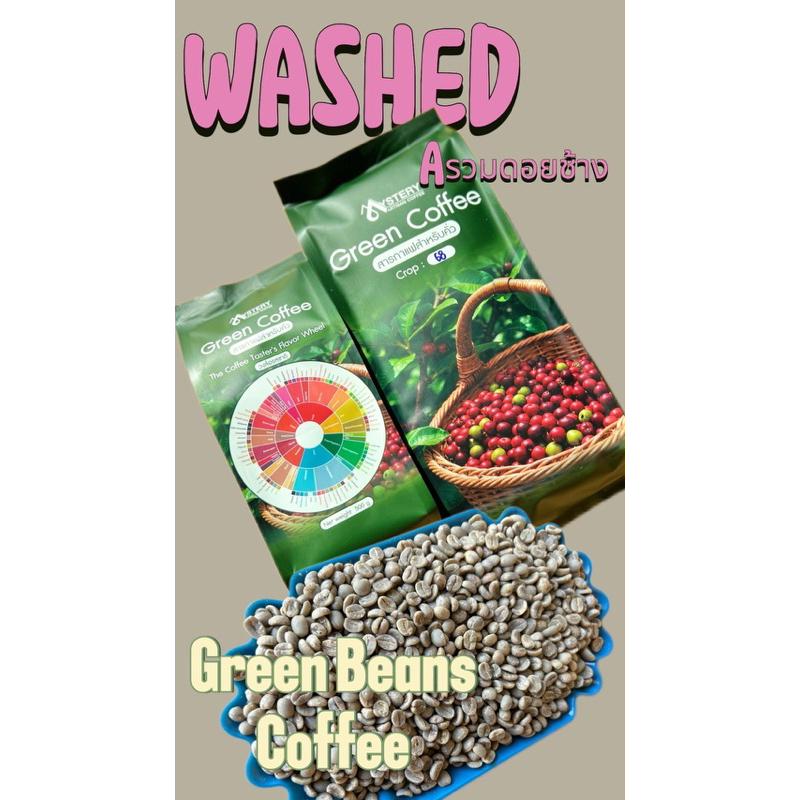 สารกาแฟพร้อมคั่ว Washed (A  ดอยช้าง)