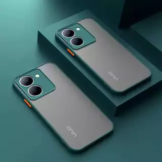 เคสขอบสีหลังแบบขุ่น ใช้สำหรับ Vivo Y36 Y27 5G Y27S Y03 Y18 Y28s Y03T เคสกันกระแทกหลังด้าน ขอบสี