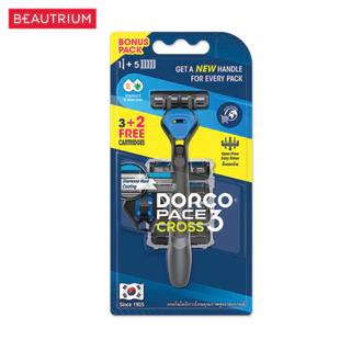 DORCO System Razor Cross 3blades with 3cartridges มีดโกน 1pcs