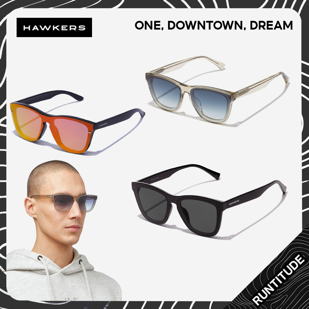 HAWKERS รุ่น ONE & One Downtown & Dream แว่นกันแดดยูนิเซ็กซ์ ดีไซน์ทันสมัย