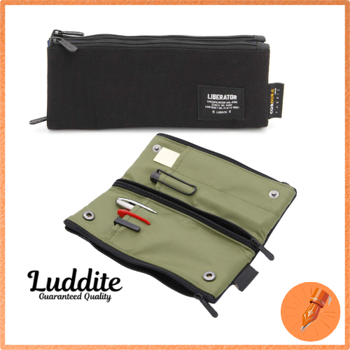 Luddite Bendy Pen Case CORDURA - Black & Navy
