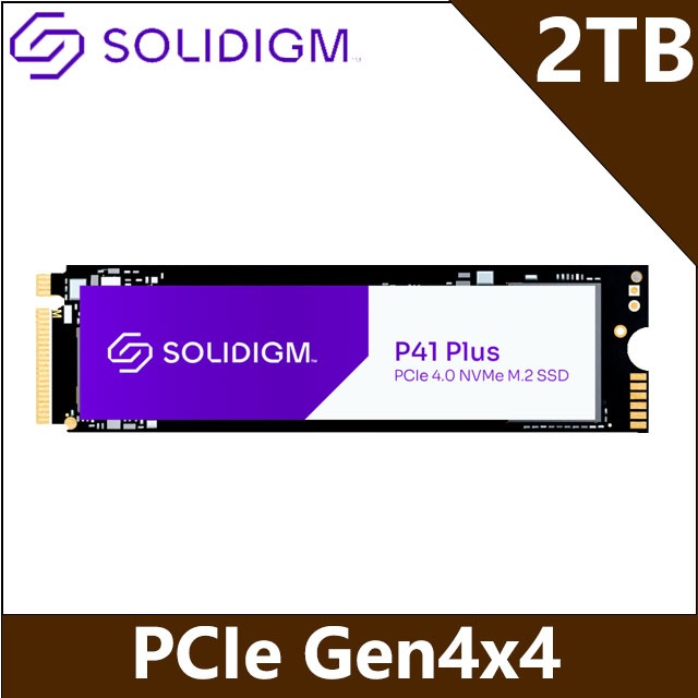 512GB / 1TB / 2TB SSD (เอสเอสดี) SOLIDIGM P41 PLUS GEN 4 M.2 PCIe/NVMe (R4125MB/s W2950MB/s)