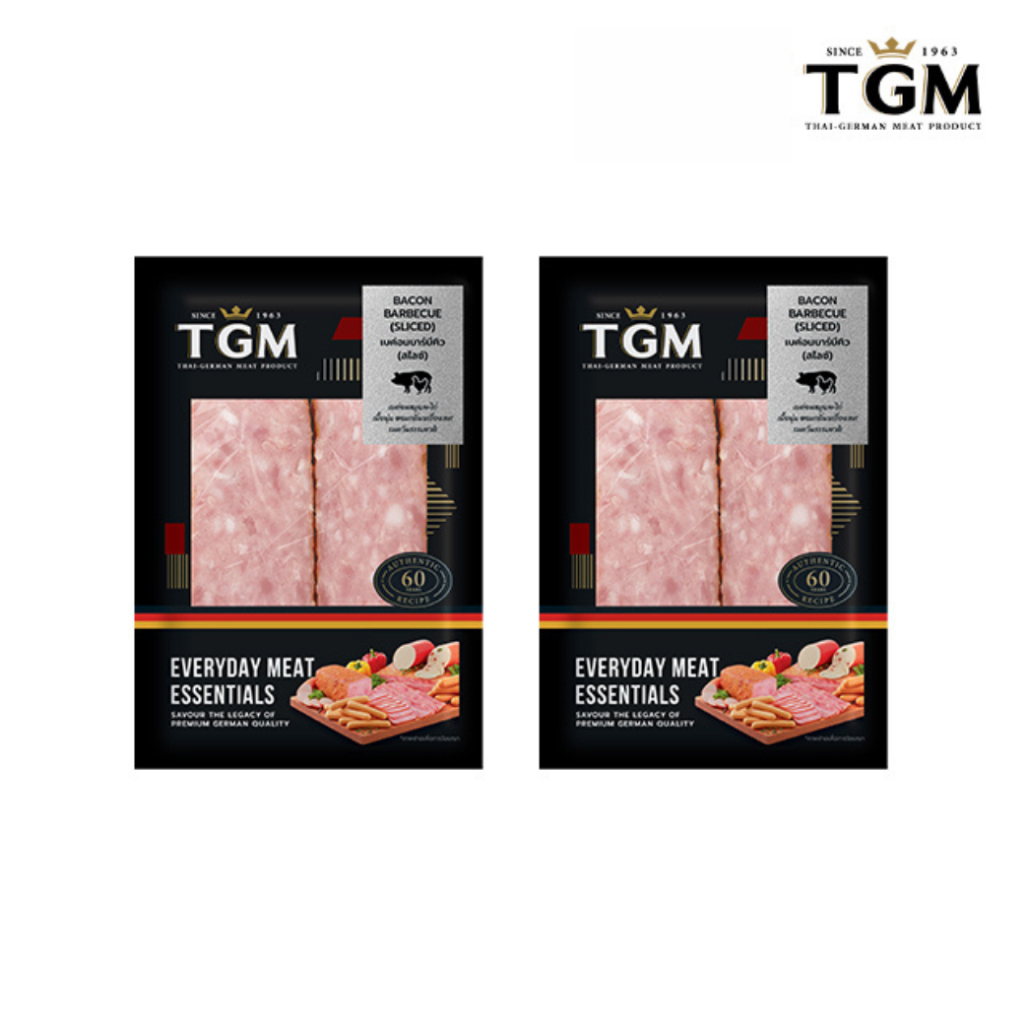 TGM เบค่อนบาร์บีคิว (สไลซ์) 120 g x 2 ซื้อ 1 แถม 1