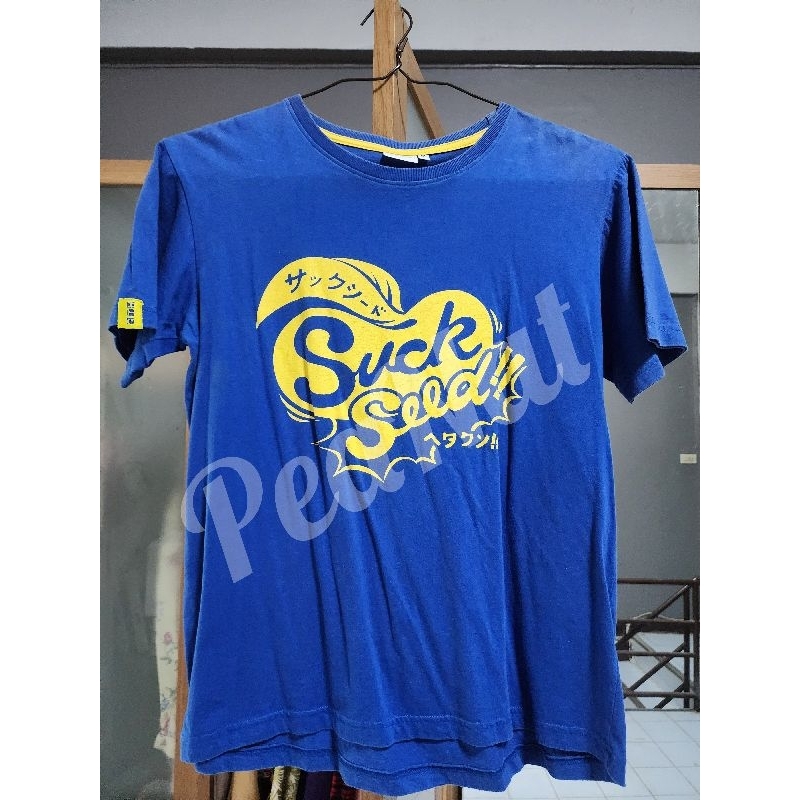 [มือสอง 80%] เสื้อยืด SuckSeed สีน้ำเงินไซส์ M