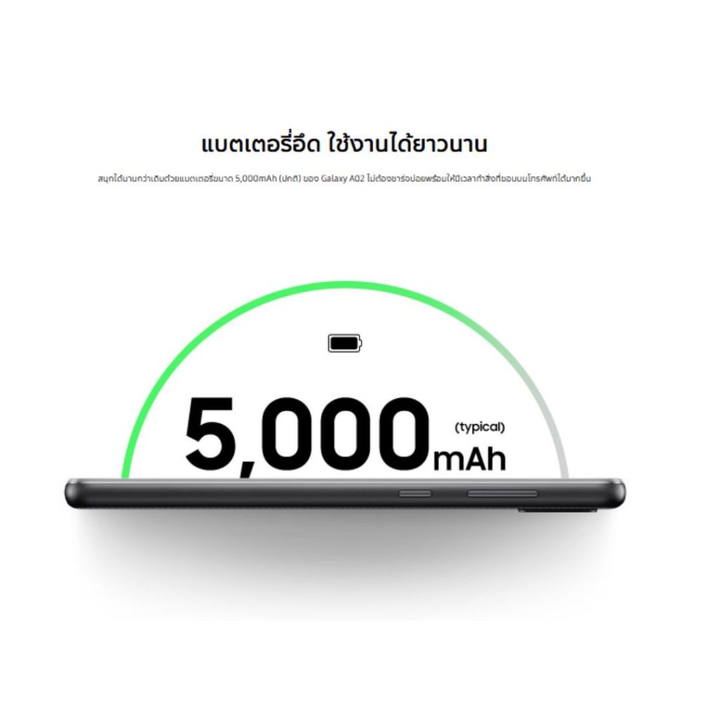 โทรศัพท์ Samsung Galaxy A02 32 GB Azul จอใหญ่ 6.5นิ้ว พร้อมส่ง