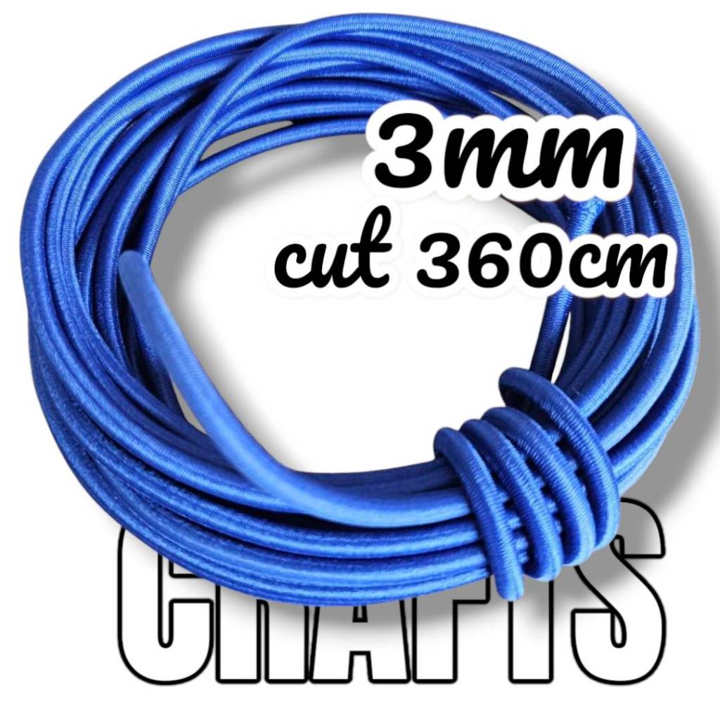 3mm 1y แบ่งตัดขนาดเล็ก 90cm ยางยืด เส้นกลม ใหญ่ สี ยางยืดเส้นกลม เอนกประสงค์ ขนาด 3 มิล